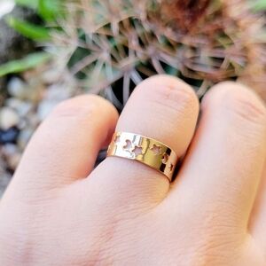 Classic Dainty Gold Moon Stars Ring & Toe Ring